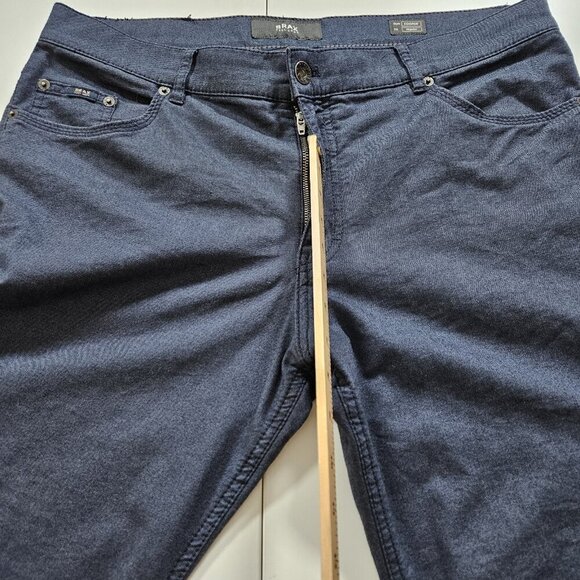 Brax Pants Mens 38x34 (32) Navy Straight Zip Fly Stretch Cooper Regular Preppy - Picture 8 of 16